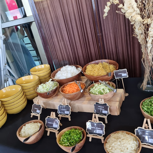 Catering buffet station setup at Catering Trio PH event